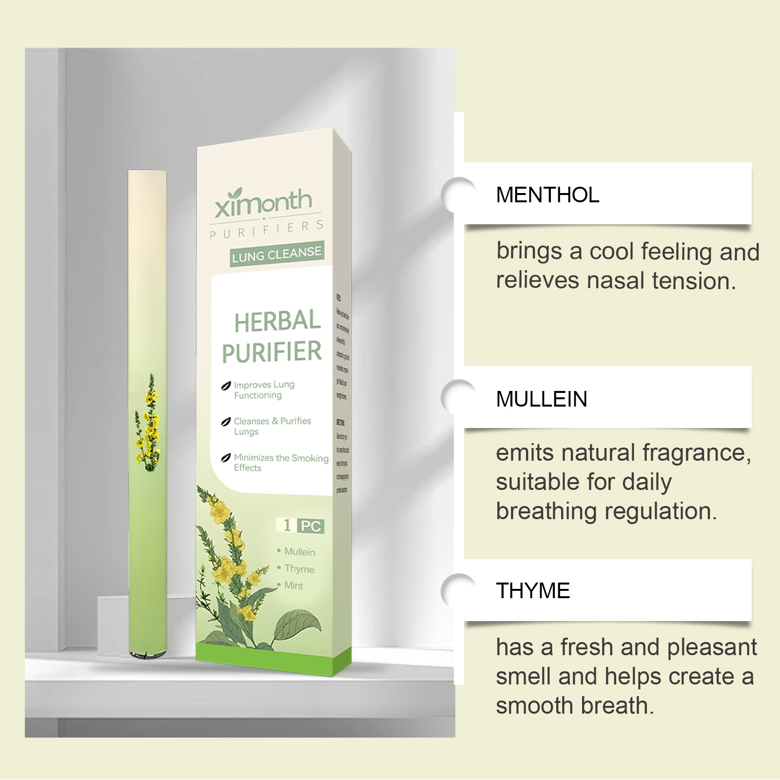 Natural Herbal Breathing Stick - Herbal Wellness 评论和价格